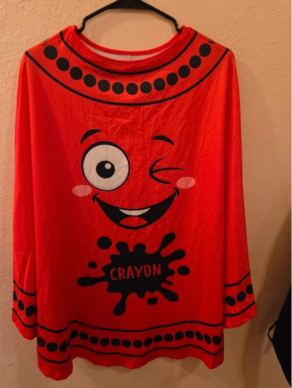 Red crayon costume O/S adult